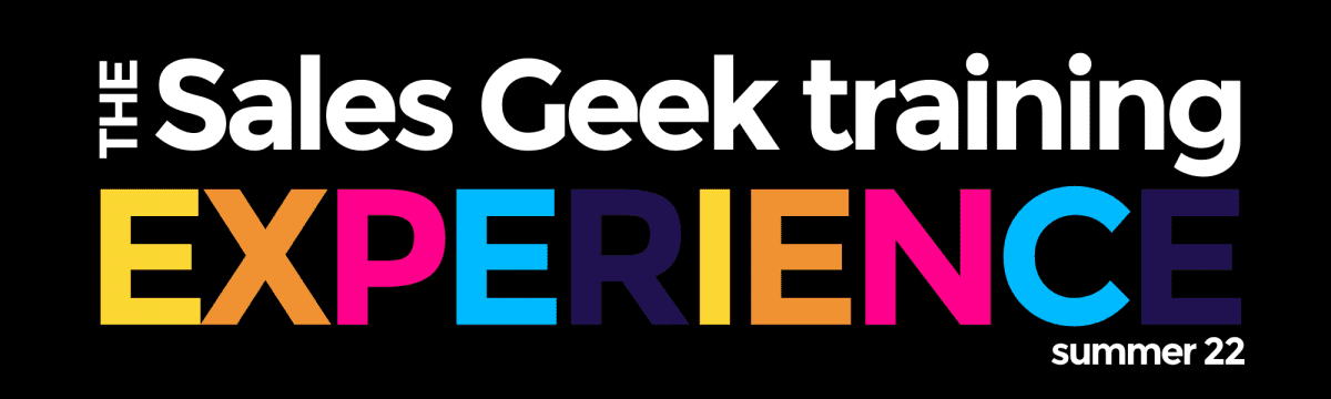 Launching the sales geek experience in summer 2022 - reinventing sales training